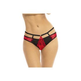Culotte échancrée rouge et noir 